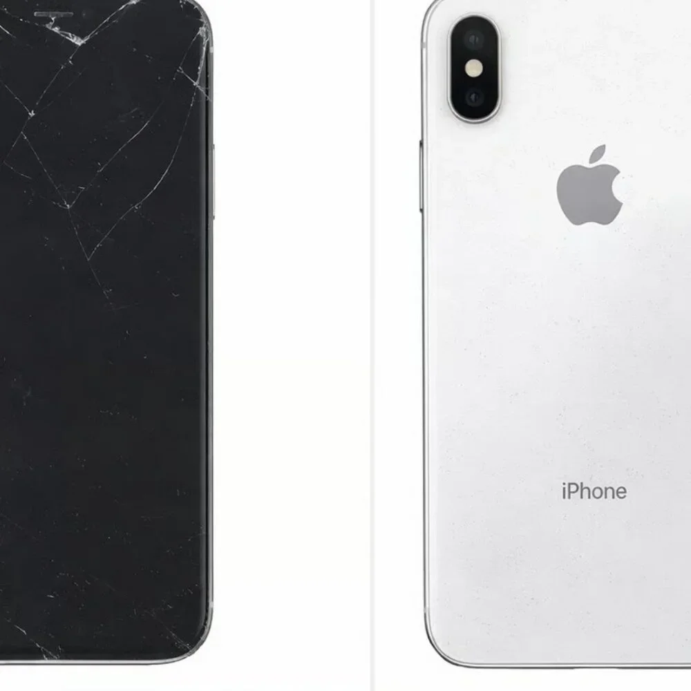 Apple iPhone XS Max 256GB Silver Unlocked Cracked Screen Fully Functional, #19а